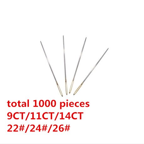 1000 stücke Stickerei Nadel Kreuzstich Nadel 22 #24 #26 # Nadel