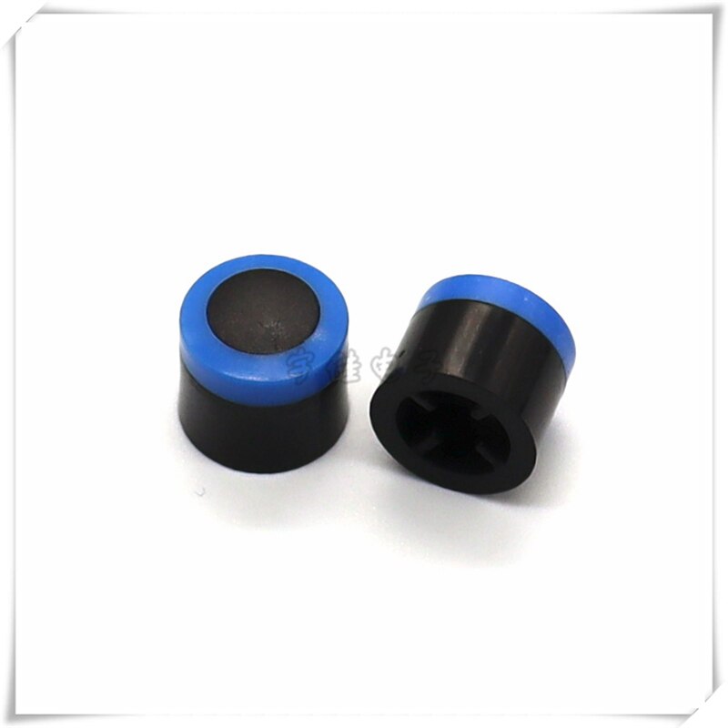 Tapa de llave de plástico de dos colores de 10 × 9MM, 5 piezas, adecuada para tapa de interruptor de autobloqueo de cabeza redonda/tapa de llave de alimentación de Cabeza Cuadrada: Black and blue