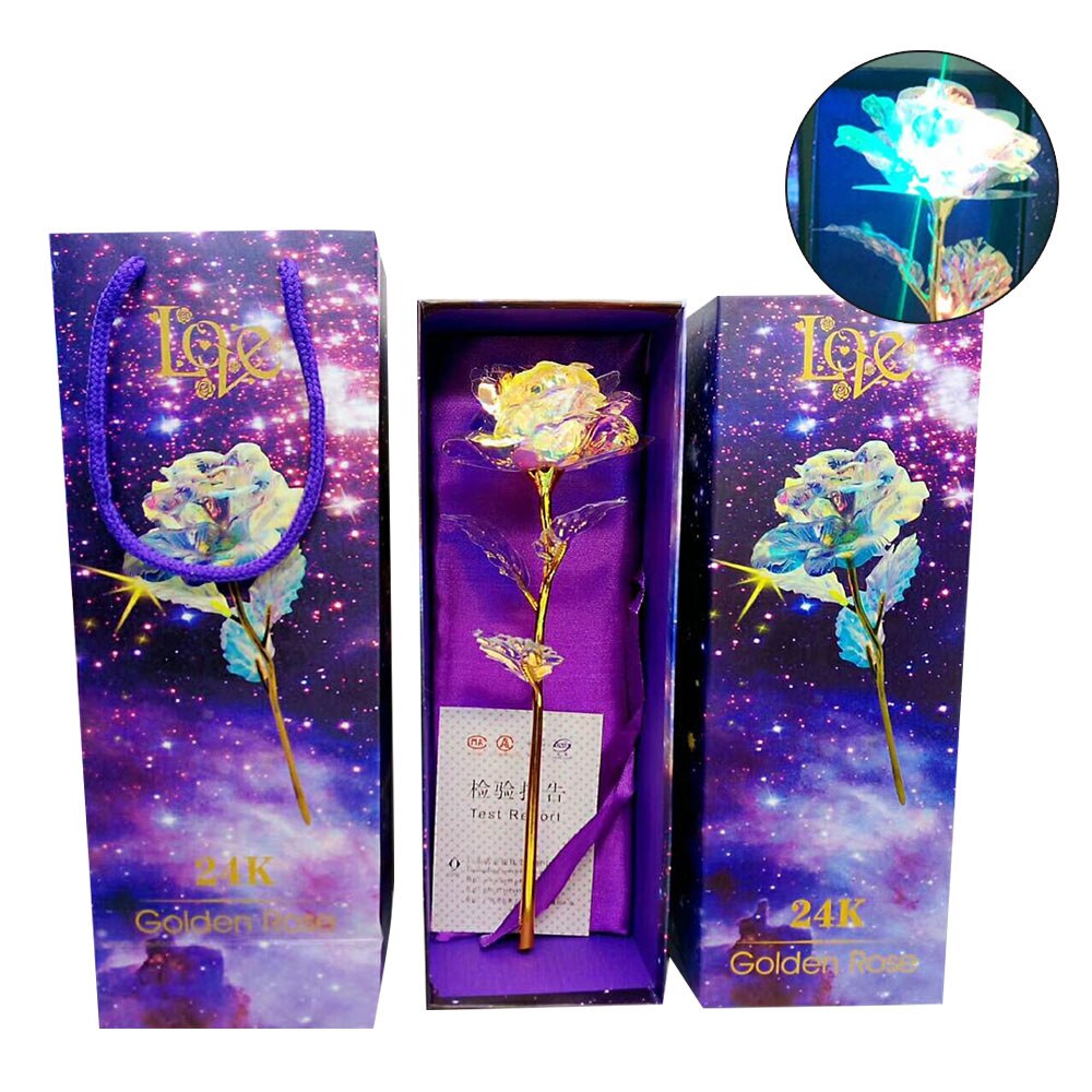 Lumineszenz mit Tasche Beleuchtung Rose Ewige Blume Romantische SchöNe Nacht Licht Jubiläum Festival Hochzeit