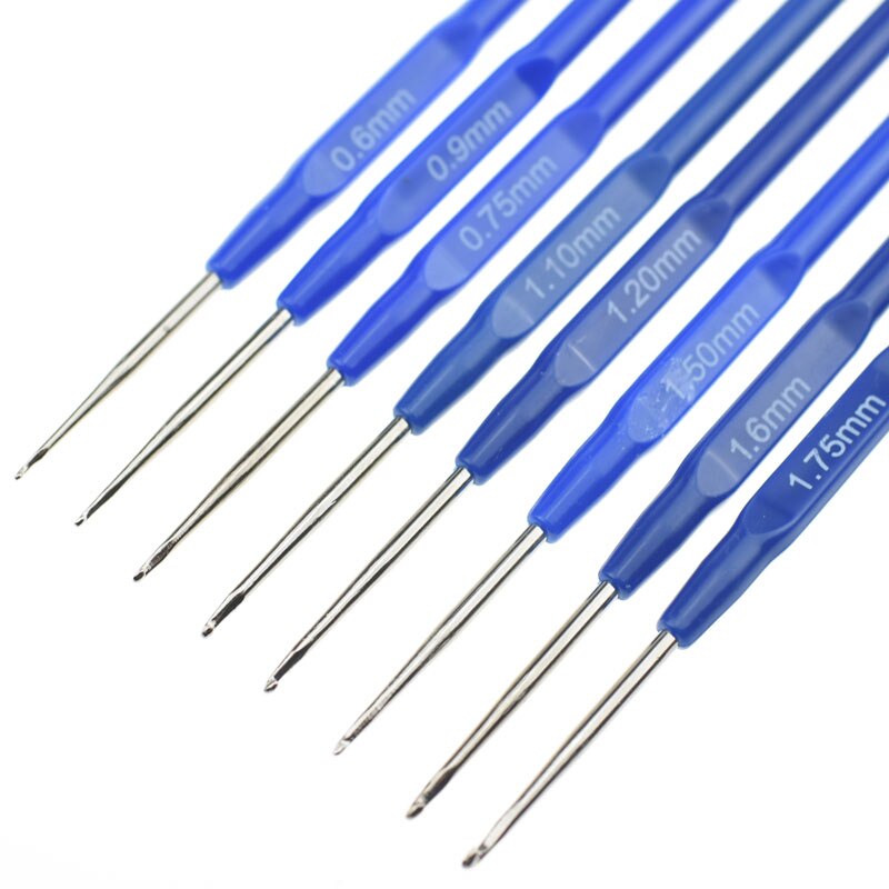8pcs/lot Crochet Hook Set 0.6mm-1.75mm DIY Crochet Hooks Needle Arts Craft For Crochet Hooks And Knitting Needles Sewing Tools
