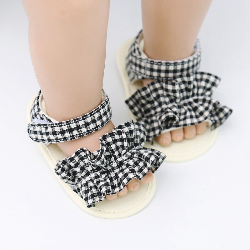 Baby Girls Sandals Toddler Anti-Slip Bow Shoes Sandals Baby Soft Soled First Walkers 0-18M