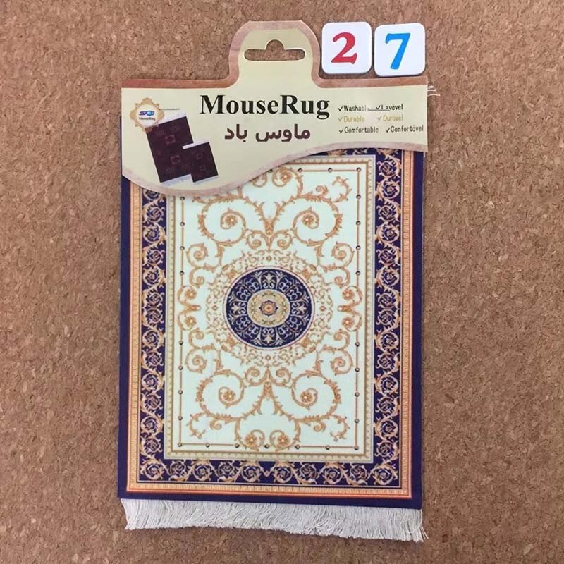 Mrgbest persan mini covor țesut mat mousepad stil retro model covor pad mouse pad cu franjuri home office decor mese artizanat: 27