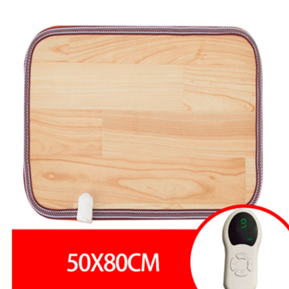 Electric Heating Pad 9 Pattern Warmer Foot Mat Feet Warmers Heater Carpet Thermostat Warming Tools Winter Home Office: Light Brown 50x80cm