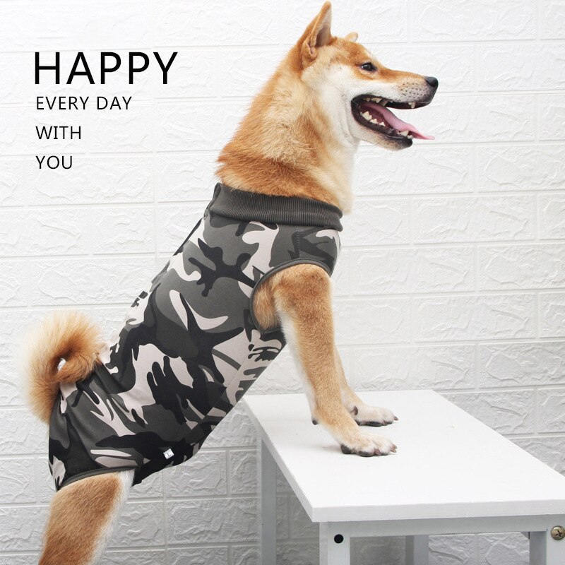Pet Operation Recovery Suit Breathable Jumpsuit Physiological Clothes Sterilization Surgery Prevent Lick Vest Puppy Pajamas Suit