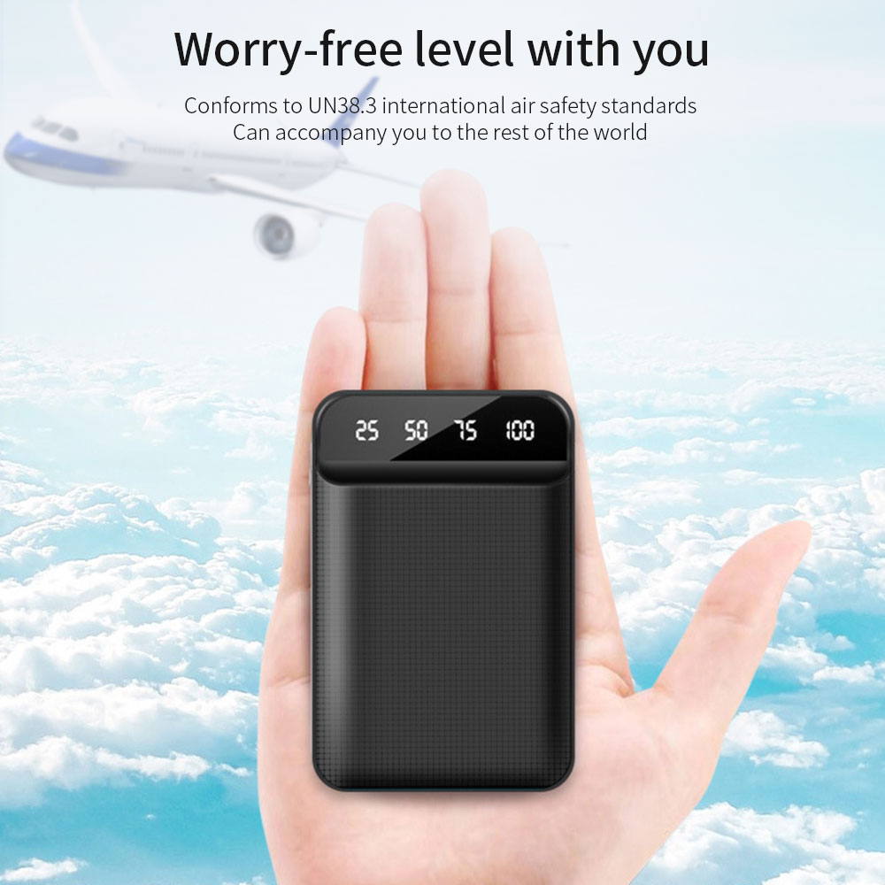 FLOVEME Cute Power Bank Double Portable 10000mAh Battery Powerbank Travel Digital Display Poverbank for iPhone XR Xiaomi Huawei