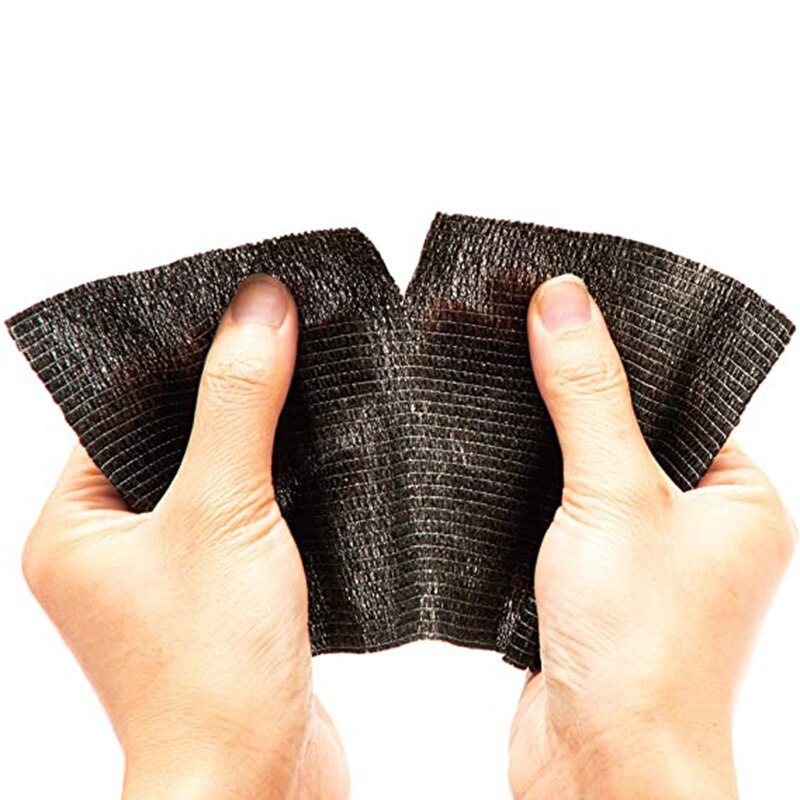 Self Adhesive Bandage Wrap, Cohesive Tape ( 7.5X450cm, 6 Pack)-Black
