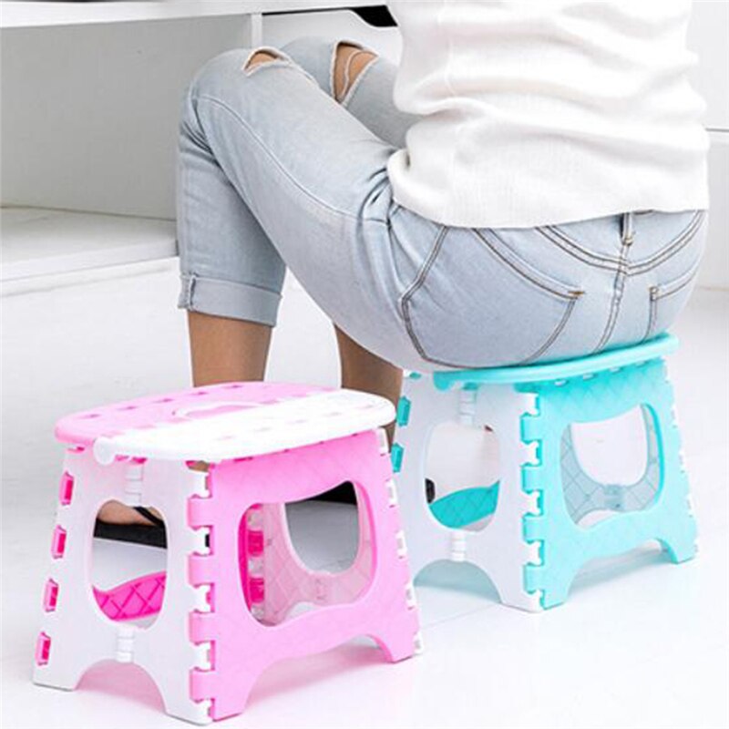 Tabouret pliant Camping chaise siège pour la pêche pratique en plastique Portable escabeau maison Train extérieur intérieur pliable chaise