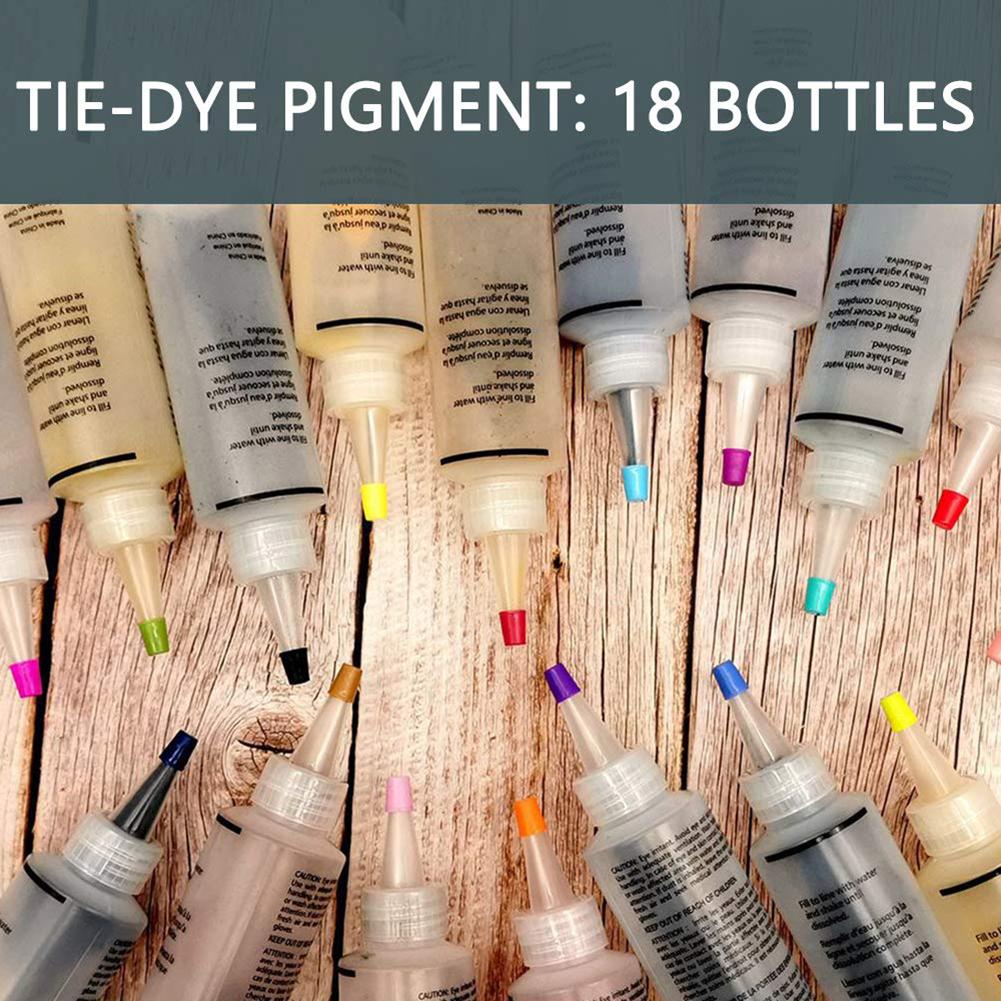 5 farver tie-dye kit permanent et trin kit diy dye kit til stof tekstil håndværk kunst tøj til solo projekter farvestoffer maling