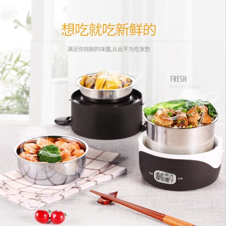 Elektrische stomer multifunctionele huishoudelijke drielaagse kleine stomer mini elektrische kookpan draagbare elektrische kookplaat