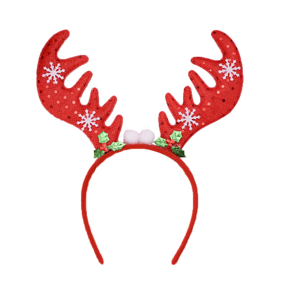 Julehårnål, dekorativt hjorte pandebånd, cosplay pailletter plaid prinsesse personlighed børne hårpynt: Beige