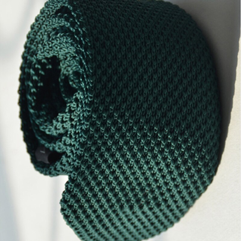 Cravatte colorate da uomo in maglia lavorata a maglia cravatta tinta unita stretto sottile magro tessuto tinta unita cravatte strette