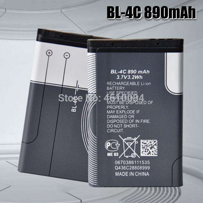 Batterij BL-4C Bl 4C 890Mah Voor Nokia 6300 6100 3500c 7200 X2-00 Bateria Batterij Accumulator