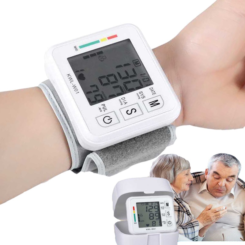 Bloeddrukmeter Automatische Digitale Pols Bloeddrukmeter Heart Beat Rate Pulse Monitor Tonometer Pulsometer Machine