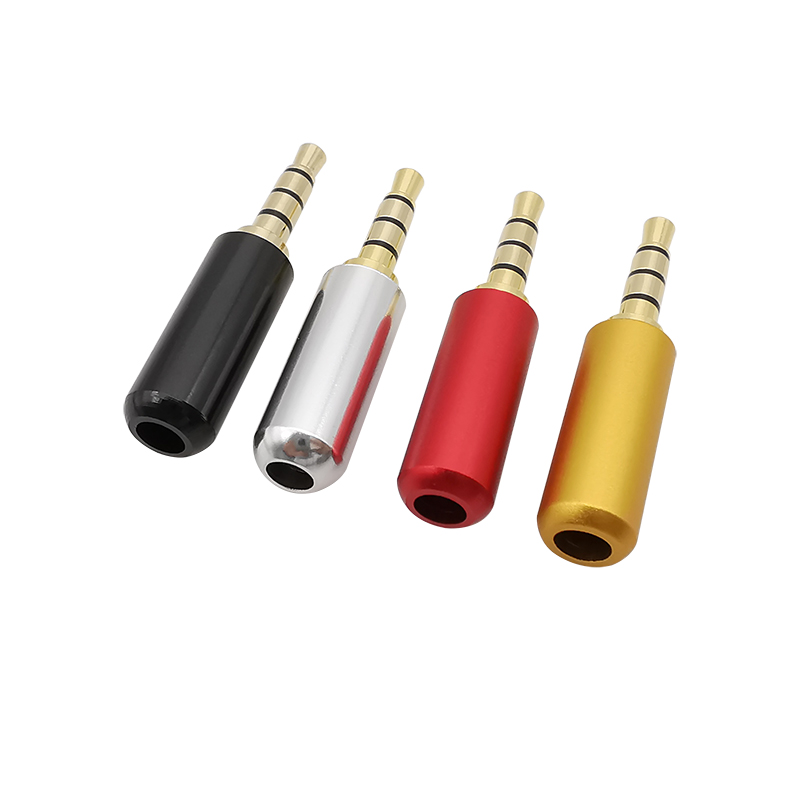 10 Pz Stereo 3.5mm Adattatore Spina Audio TRRS 4 Poli 3.5mm Maschio Spine Audio Cuffia Auricolare Martinetti AUX Cavo di Saldatura connettore
