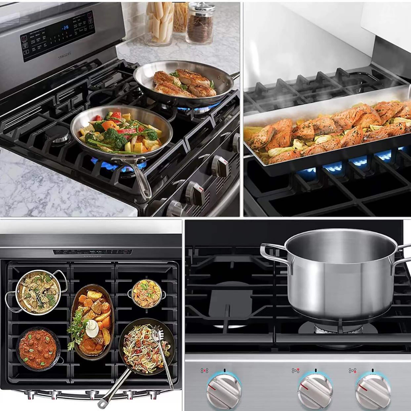 Reusable Gas Range Protectors for Samsung Non Stick Stove Top Cover Heat Resistant Fast Cleaning Washable Burner Liner