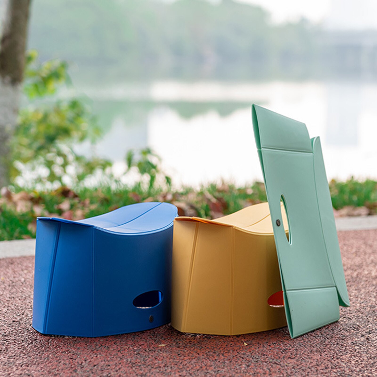 Plastic Folding Step Stool Home Train Outdoor Fishing Portable Stool Ultra Light Mini Camping Chair Bathroom Low Stool