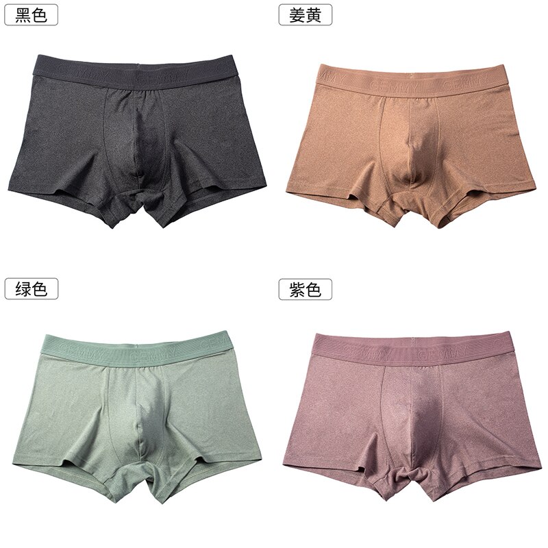 4Pcs/Lot Mens Underwear Organic Natural Cotton Panties Boxers Men Ventilate Plus Size L-3XL Top: XXL