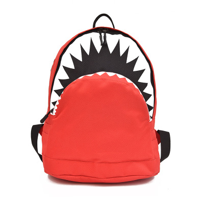 leuke baby schooltas cartoon haai rugzak student jongen meisje universele casual schoudertas: Rood / S