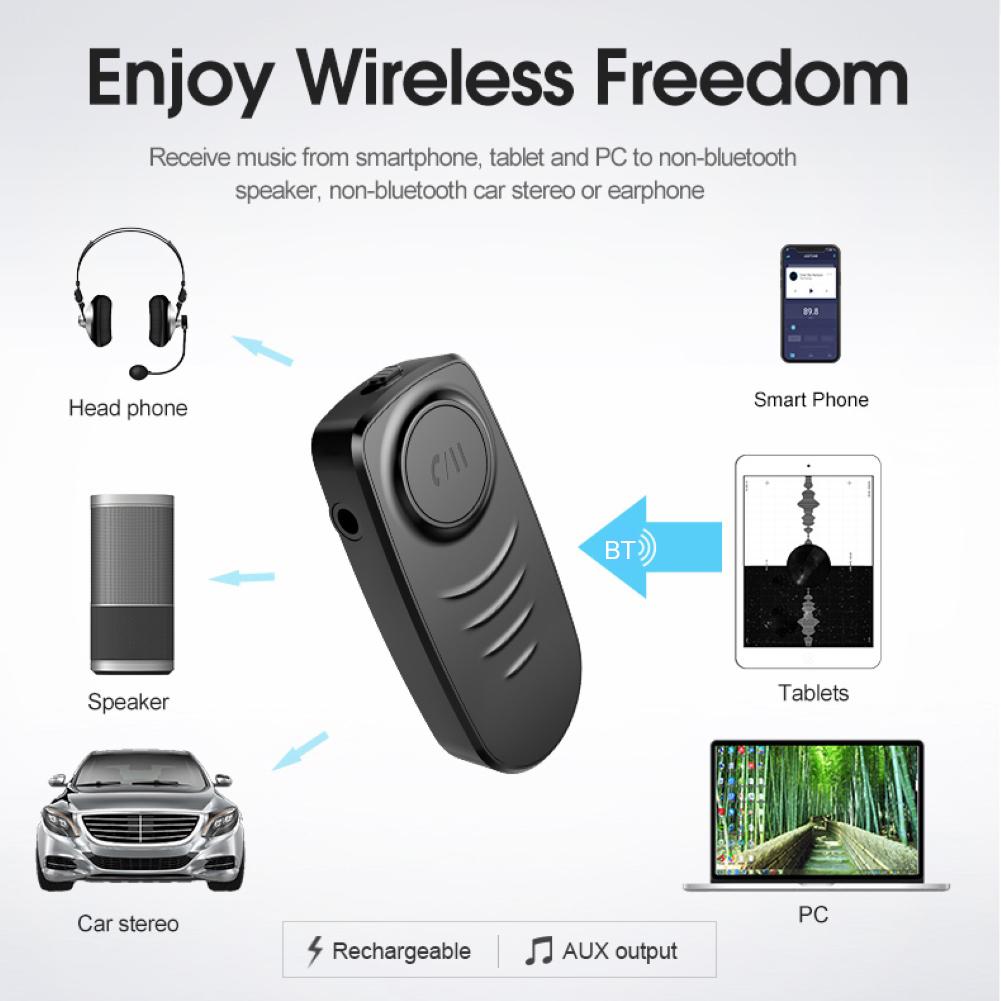 Universal Car Bluetooth 5.0 Audio Receiver AUX Converter Handsfree Adapter for Phone Car Accessories Interior