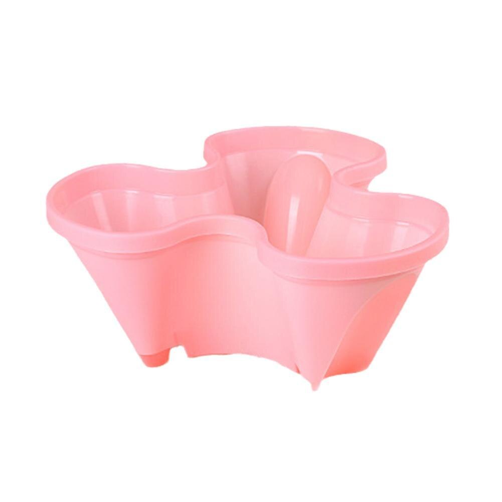 Stapelbare stereoscopische bloempot van plastic, verticale bloempot voor tuin en huis, bloempot met drie bloemblaadjes: Roze