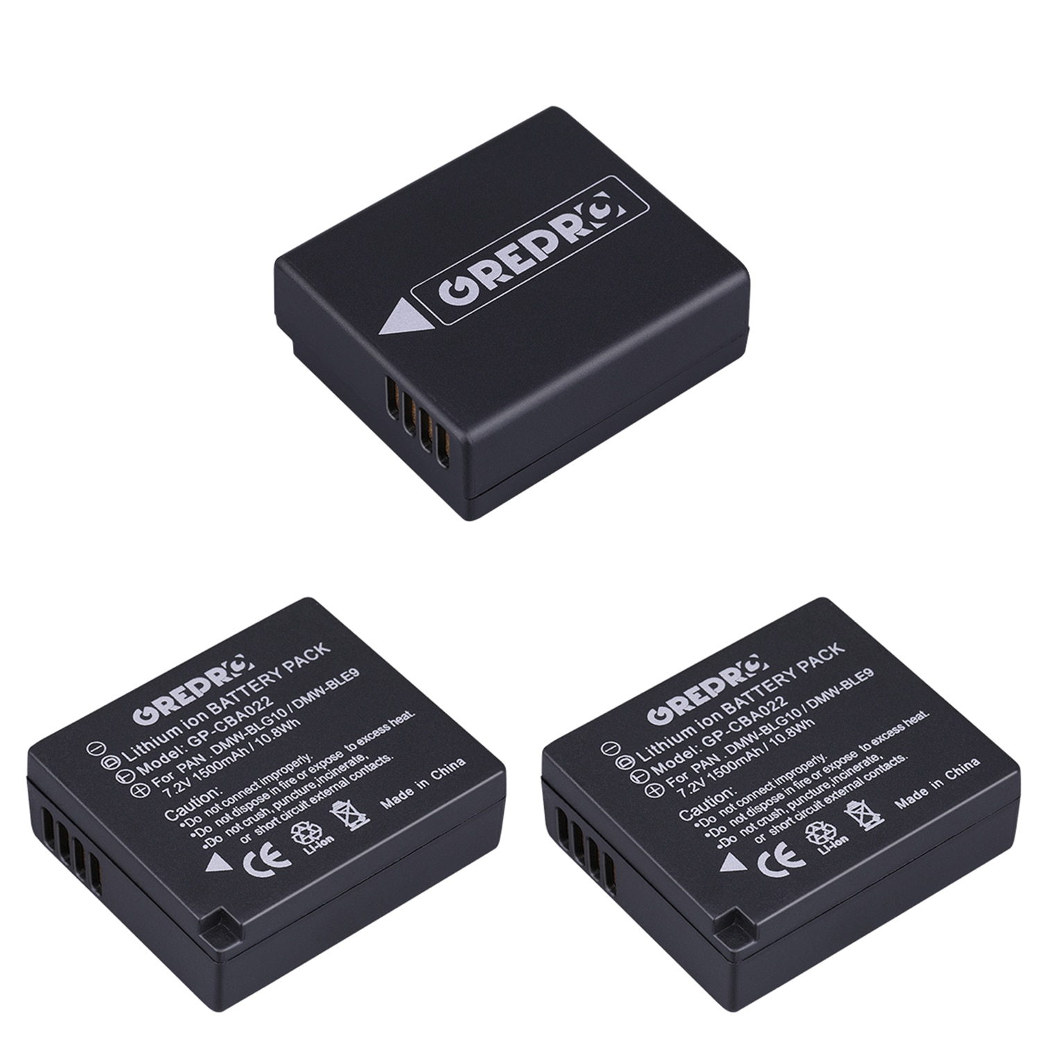 Batterie 1500mAh pour Panasonic LUMIX, pour modèles GF5, GF6, GX7, LX100, GX80, GX85, BLG10, BLG10E, BLG10PP
