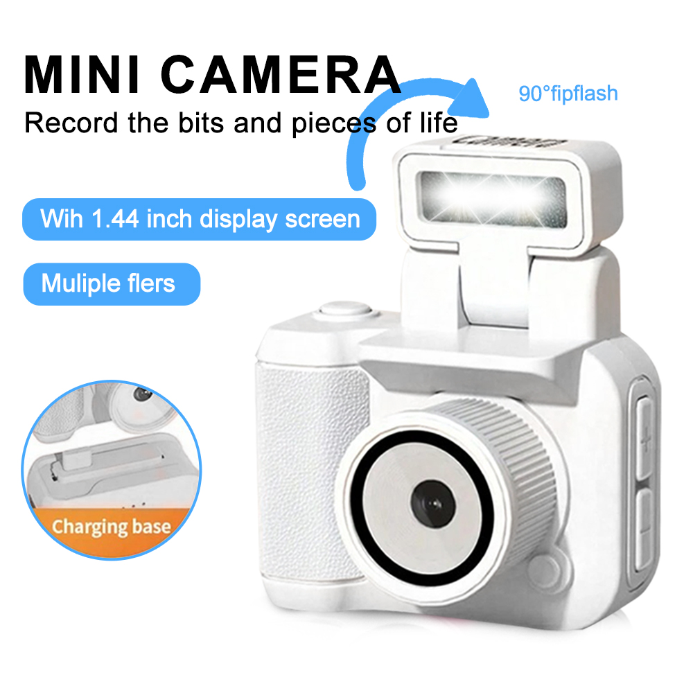 Y4000 Mini Camera With Screen HD 1080p With Flash Lamp And Battery Dock Portable Retro Ultra Compact Mini Camera Video Recorder