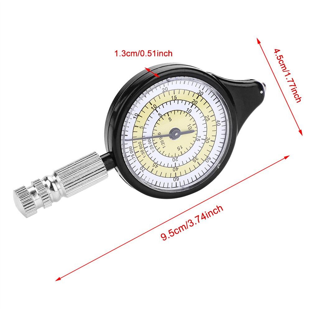 Mini Surveying and Mapping Tool, Metal Wheel, Outdoor Map Measuring Distance Calculator, Outdoor Practical Gadgets