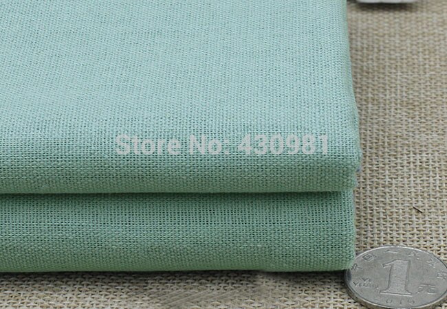 100*140cm Aqua Blue Patchwork Linen Cotton Fabric For Bedding Home textiles