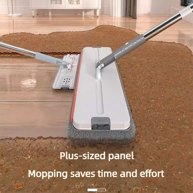 Håndvask flad moppe med spand sæt 40cm & 15.7in 360 grader moppe våd og tør brug til alle gulvtyper rengøringsmiddel til hjemmet mopper værktøj