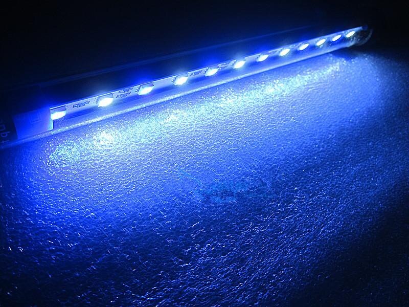 Aquarium Tropical Fish Tank IP68 Waterproof 5050SMD Led Light Bar Submersible strip lighting 18cm/28cm/38cm/48cm BLUE White Pink: 38CM BLUE