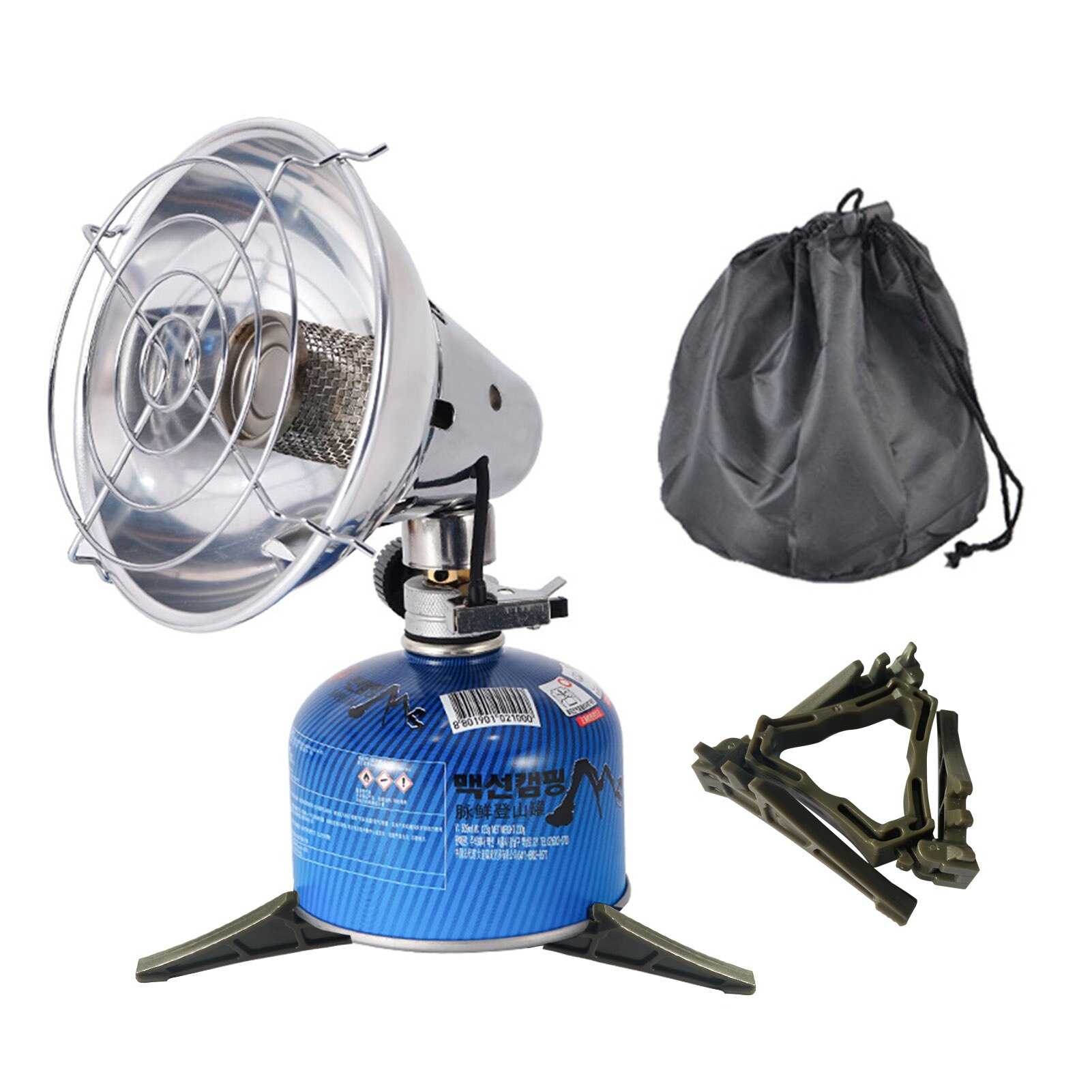 Portable Gas Heater Control Valve Gas Tank Holder Winter Warm Outdoor Camping Equipment Heating Stove with Support: Type2