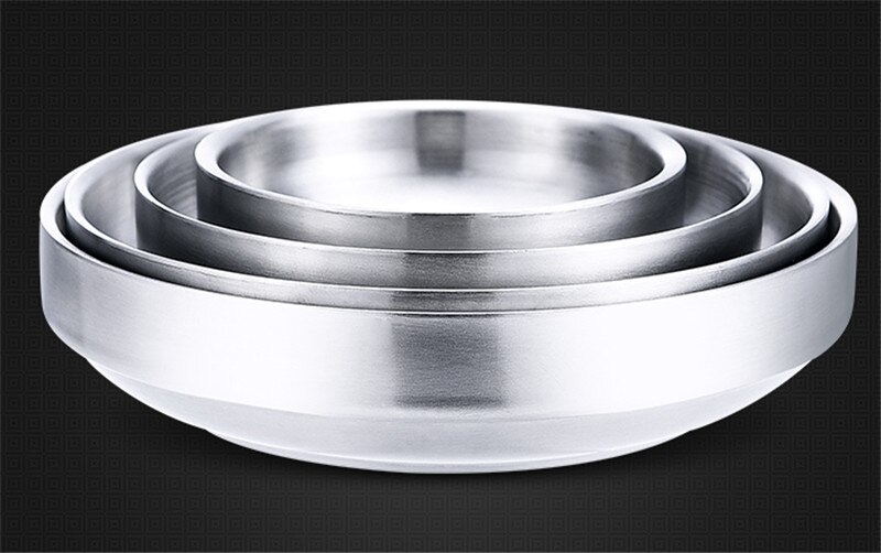 Roestvrij Staal Kruiden Ronde Schotel Side Plaat Ronde Zilveren Saus Rijst Container Keuken Picknick Diverse Salade Saus Lade Kom