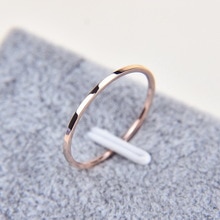 Damen Rose Gold Titan stahl Runde Feste Hochzeit Ring für paar Ring frauen einreihige 3 4 5 6 7 8 9 10 größe wählen