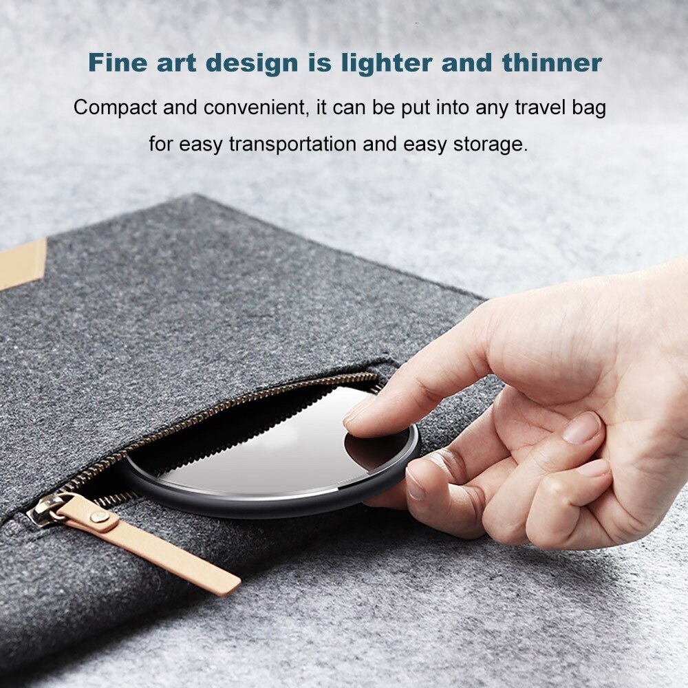 15W Wireless Charger - Metal Desktop Pad - Fast Charging - for Apple iPhone - with LED Indicator