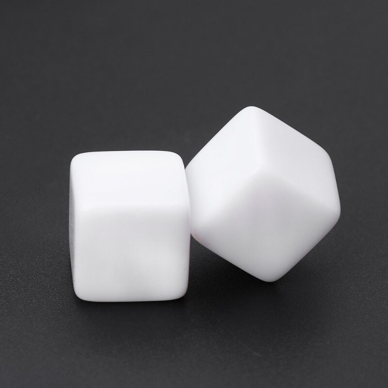 Ootdty 10 stk 14mm akrylblanke terninger 6- sidig fest familie diy søle utskrift barneleker