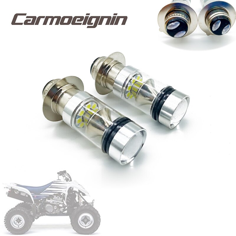 2 stk 100w 6000k 1100lm h6 ledet frontlys hvit til suzuki ltz 400 z400 quadsport 2003 2004 2005 2006 2007