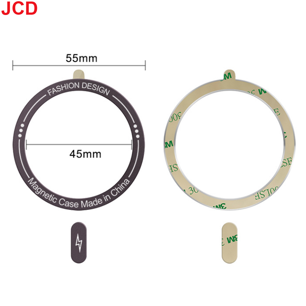 JCD 1pcs Magnetic Metal Plate Ring Metal Plate Sheet Wireless Charger Iron Sheet Sticker for Apple Magsafe Wireless Charging: black