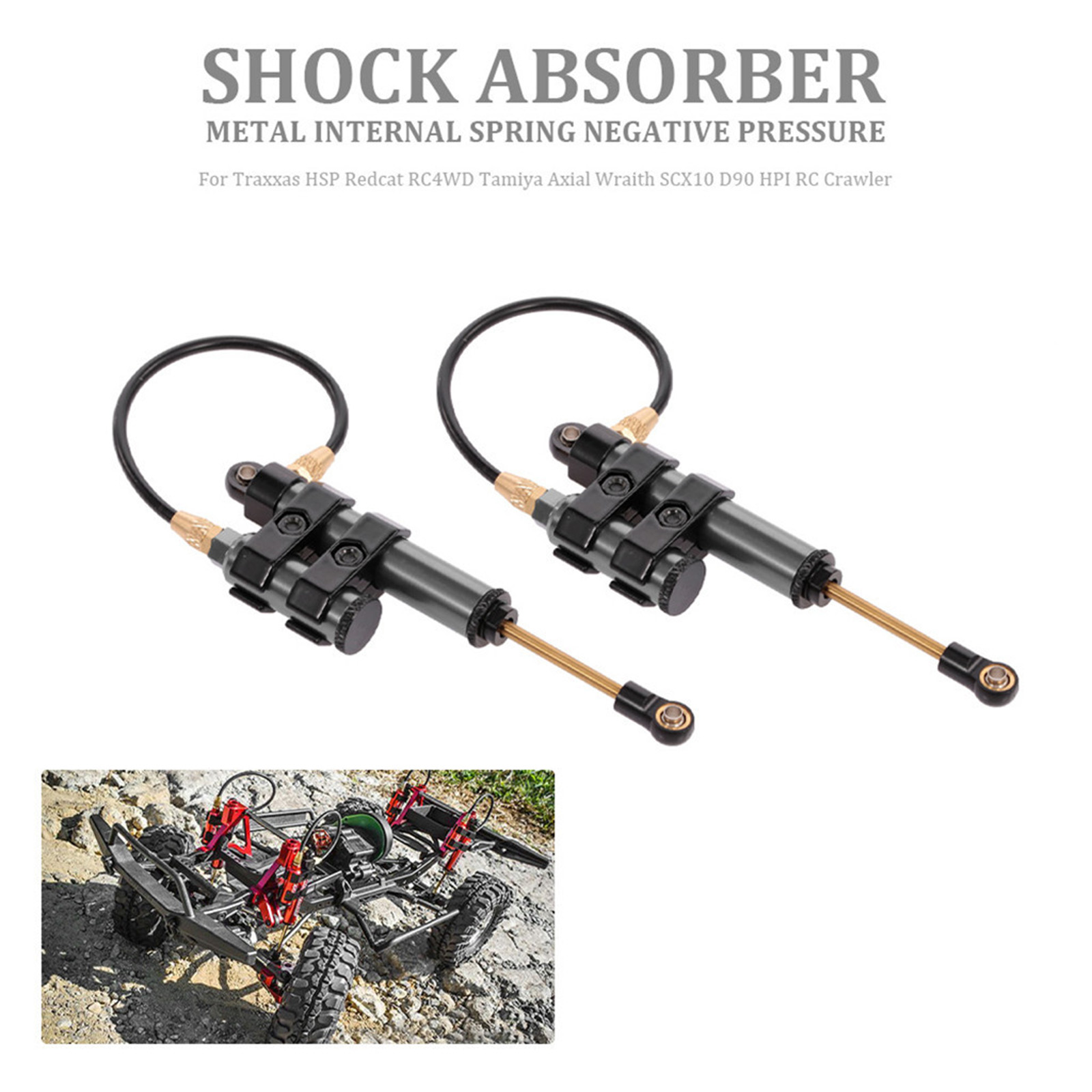 RCXAZ RC amortisseur 110mm réglable ressort interne amortisseur d'huile 1/10 RC grimpeur de roche jouet pièces amortisseur pièces de mise à niveau