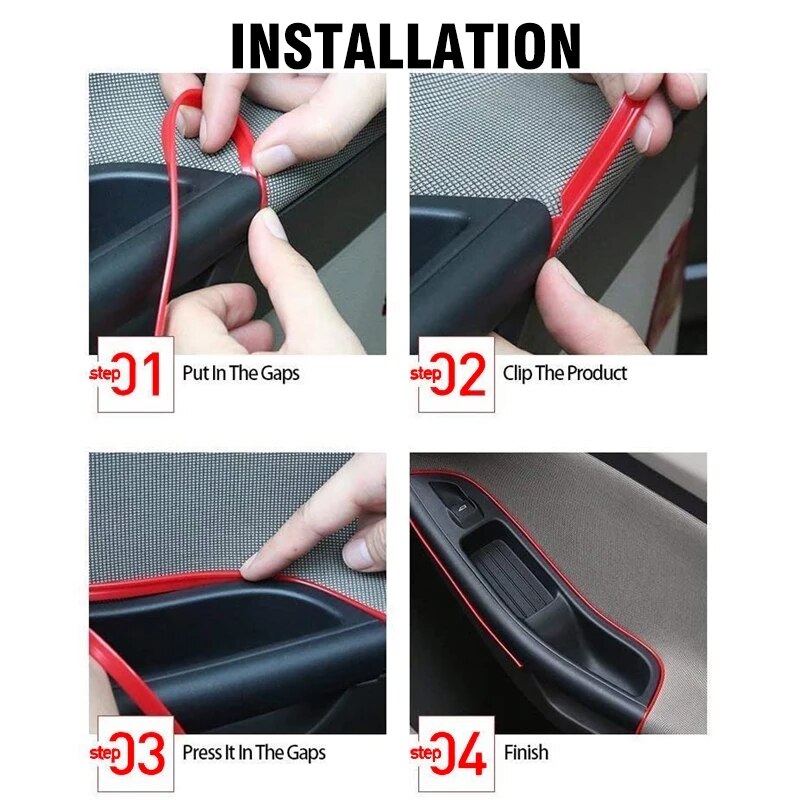 EL fil voiture intérieur lumières ambiant LED Flex Rgb bande Auto Flexible atmosphère Neno Tube doux USB lampe éclairage corde bande lumière
