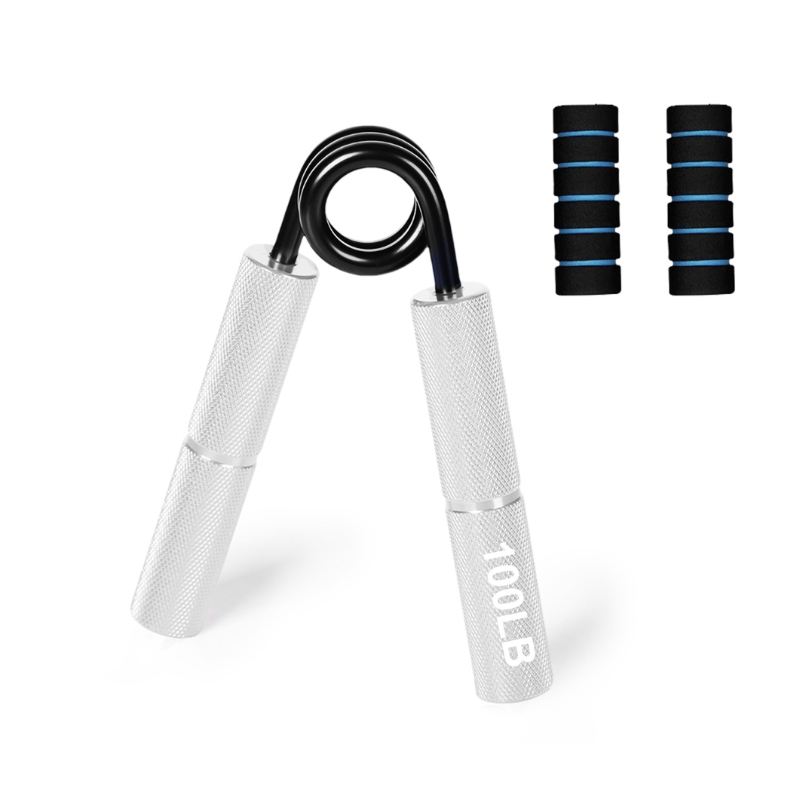50LB-300LB Metal Hand Gripper Strengthener Finger Exerciser Grip Strength Muscle Arms Trainer Recovery Wrist Gym Equipment: Blue
