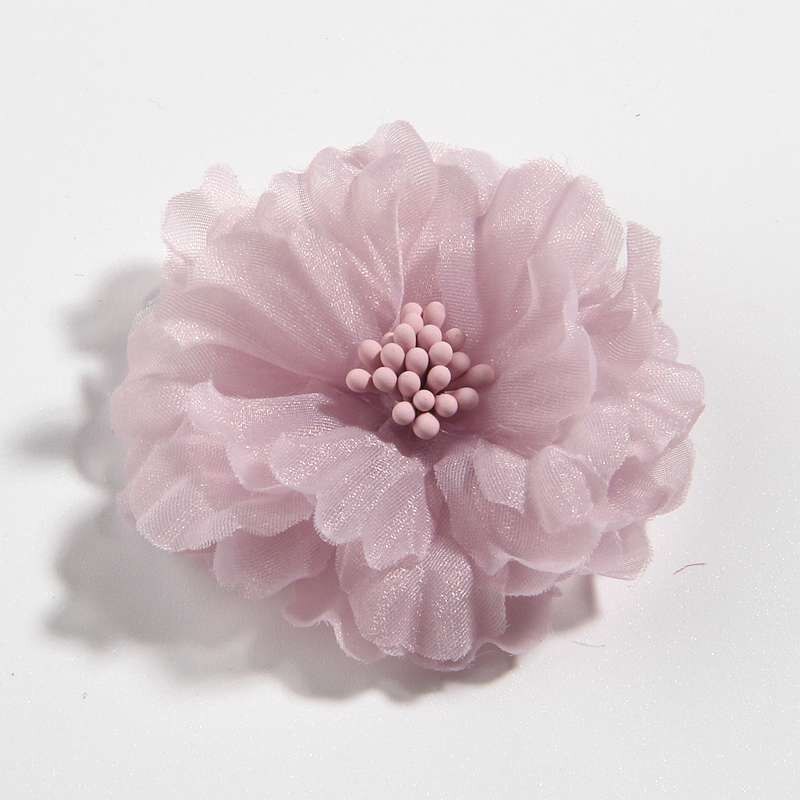 60PCS 5CM 2" Beauty Chiffon Artificial Hair Flowers Blossom With Matches For Bouquet Wedding Party Craft Home DIY Decoration