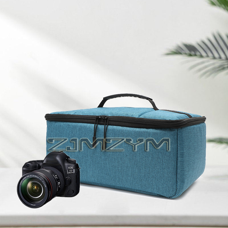 Camera Insert Bag Thick Padded DSLR Camera Photography Equipment Protective Bag Gear Protection Carrying Case Zipper Closure