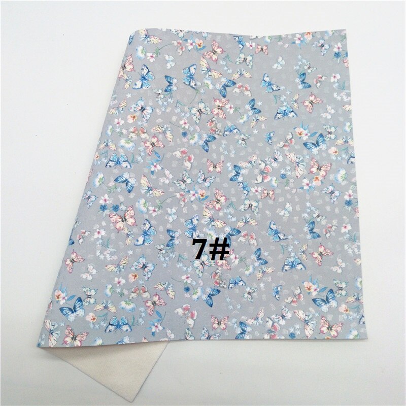 Glitterwishcome 21X29CM A4 Size Vinyl Voor Bogen Gedrukt Vlinder Lederen Fabirc Faux Lederen Lakens Voor Bows, GM3028A: 7