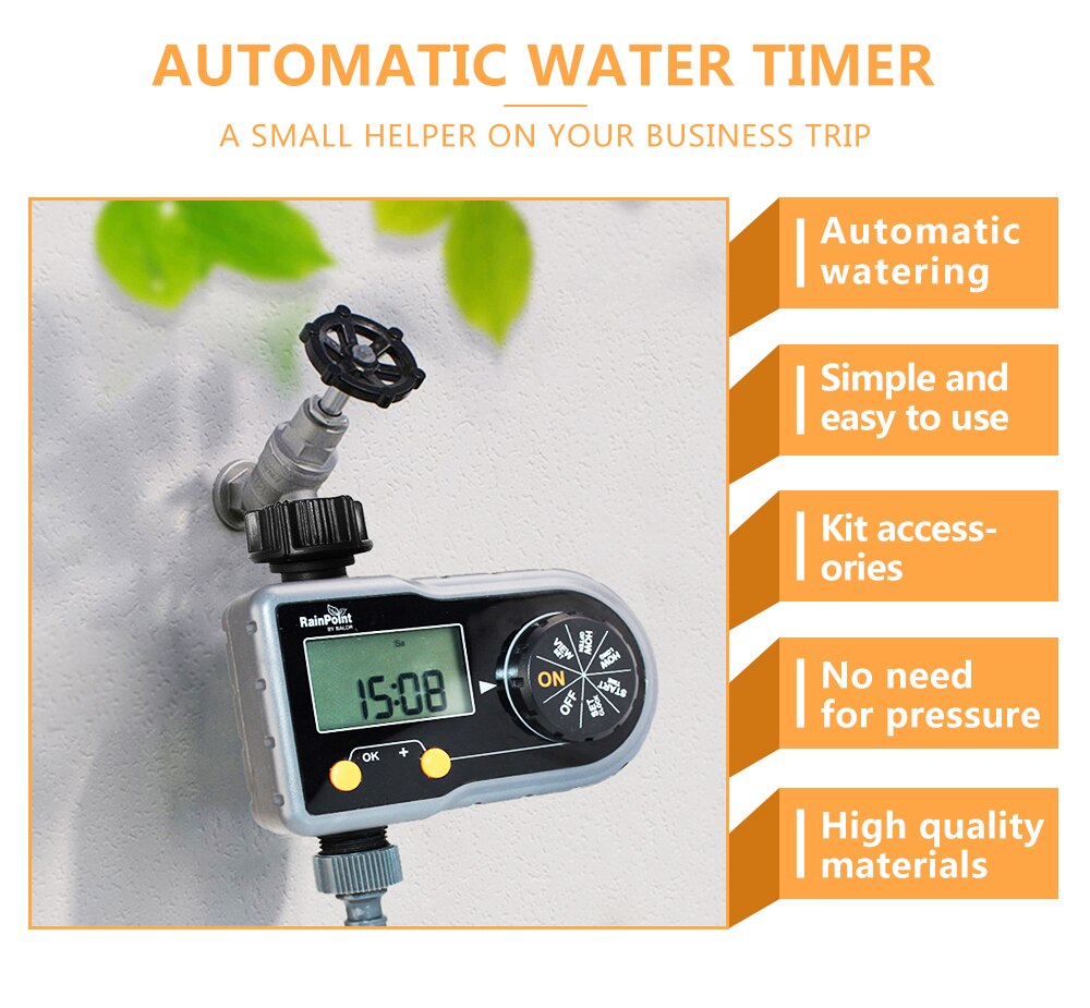 Garden Water Timer Programmable Hose Faucet Timer Irrigation System Digital Hose Sprinkler Automatic Garden Watering Controler