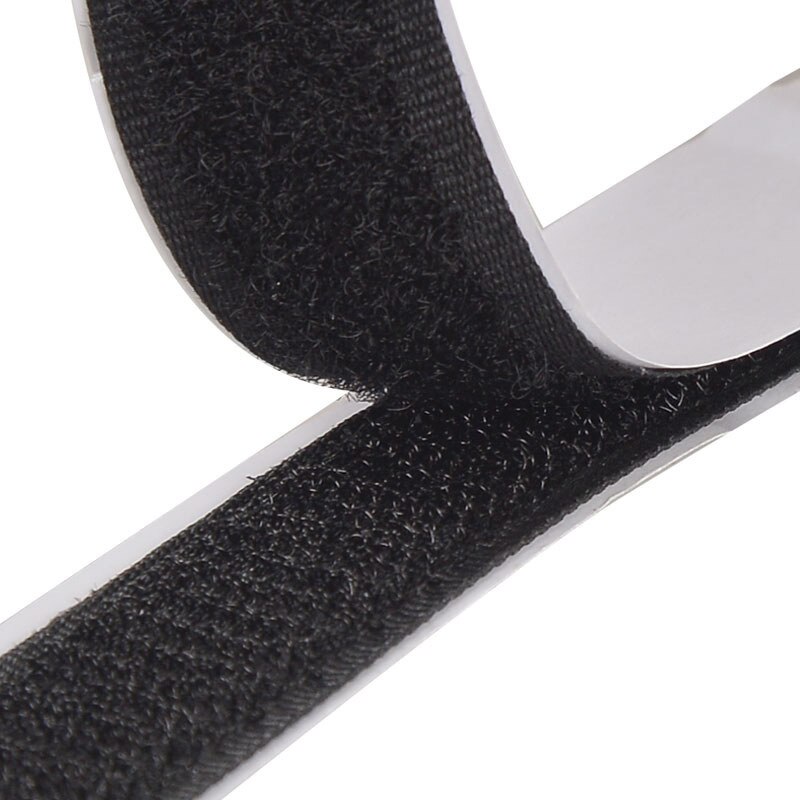 2M Black White Adhesive Double Hook And Loop Fastener Tape Nylon Multi-sizes Magic Sticker Tape With Strong Glue