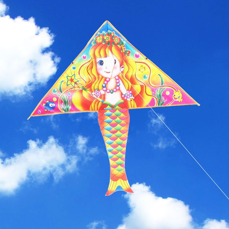 Kinderen outdoor sport speelgoed kinderen vliegers De stamping 1.4 meters heldere doek zeemeermin vliegers