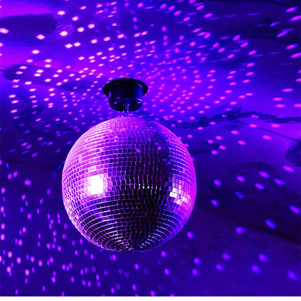 Bola de espejo de discoteca 2024, bola brillante para , luz de escenario, bola de cristal giratoria, luces Retro reflectantes KTV DJ, decoración navideña para el hogar