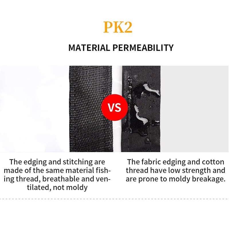 Telone trasparente impermeabile con tettoie ad occhiello e cinturini in tela cerata