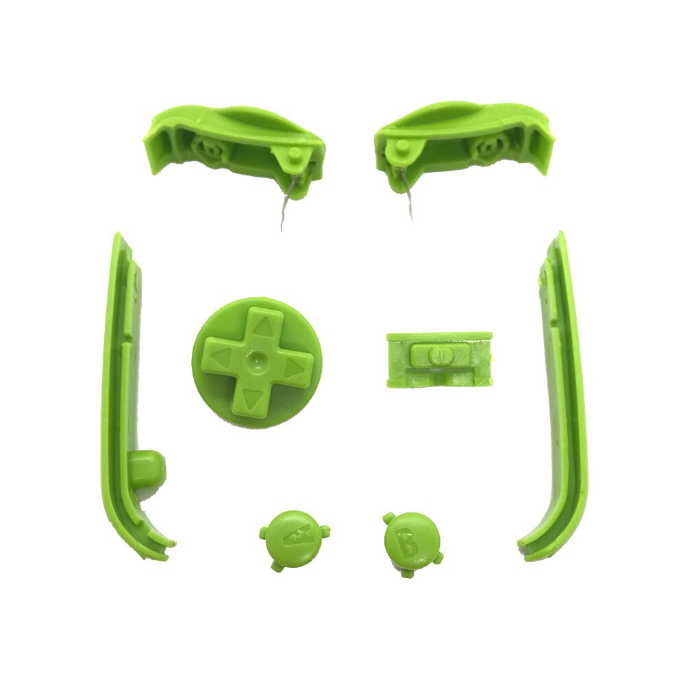 Neue L R Tasten Sets für GBA Tasten Tastaturen Sets mit AB D Pads Power ON OFF Tasten für Gameboy voraus Rahmen Shell Fall Abdeckung: Green