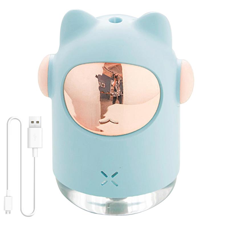 Luftbefeuchter 2W USB 300ml Luftbefeuchter Einstellbar Cartoon Diffusor Mit Bunten Licht: Blau